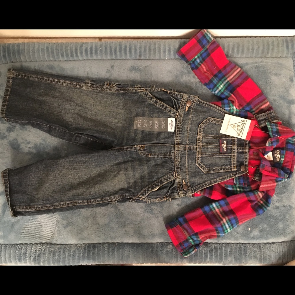 Oshkosh boys overall set 24MOS BNWT